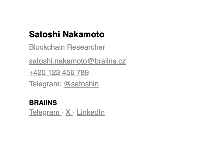 Email signature